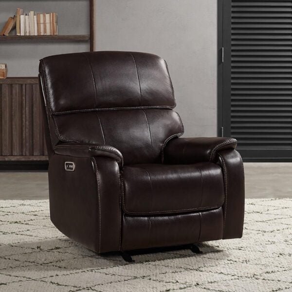 ElectricLeatherReclinerArmchairPowerHeadrest