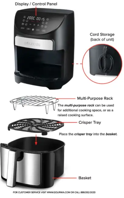 Gourmia air fryer how to use sale