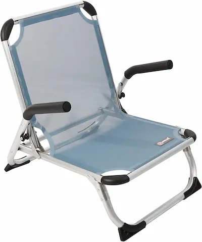 Beach Folding camping chair Alu with textilene blue