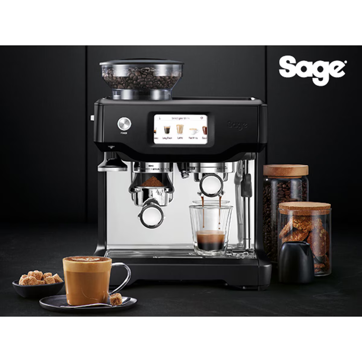 Sage Barista Touch Bean to Cup Coffee Machine in Black Truffle SES880BTR 2 f1fbf52b9500cb71cc9ac2fb2a1a474e 8.png